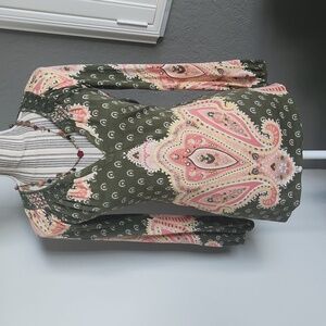 Lucky Breand Boho Paisley Cotton Top